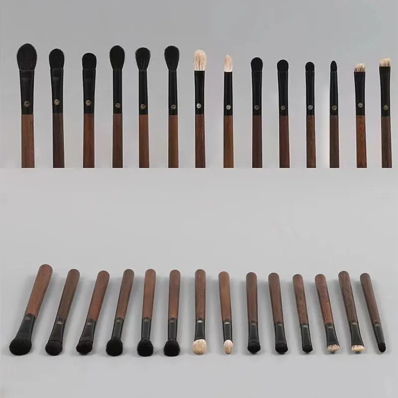 Μαλακό Saibikoho Goat Hair Eye Shadow Brush Blending Brush Επαγγελματικό χειροποίητο πινέλο μακιγιάζ Βούρτσες μακιγιάζ με λαβή από ξύλο Ebony — image 4