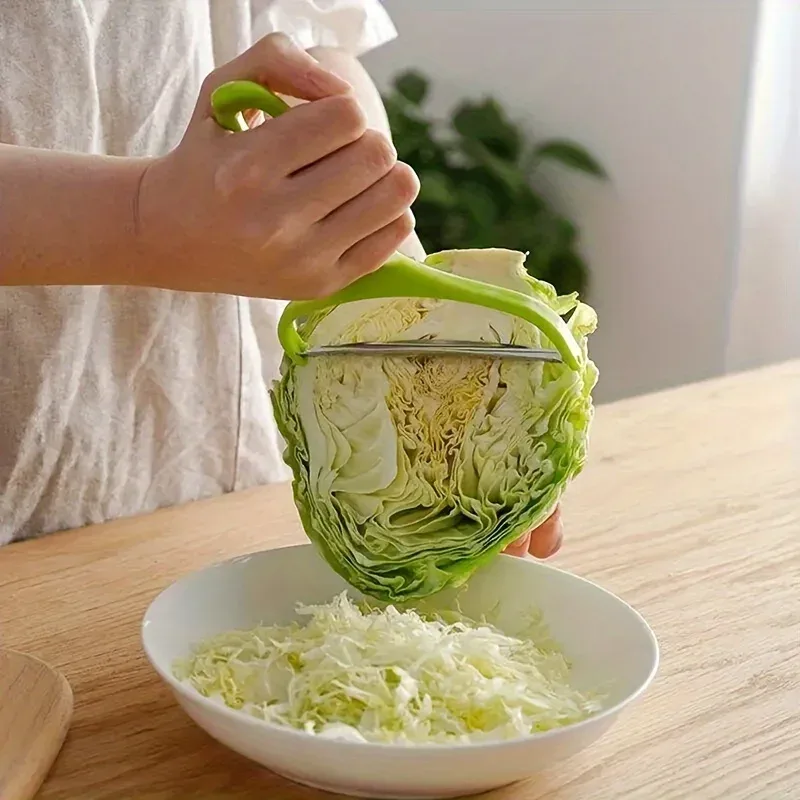 1pc multifuncional grande triturador e fatiador de repolho-cortador de vegetais seguro para alimentos adequado para alface com descascador de lâmina larga — image 2