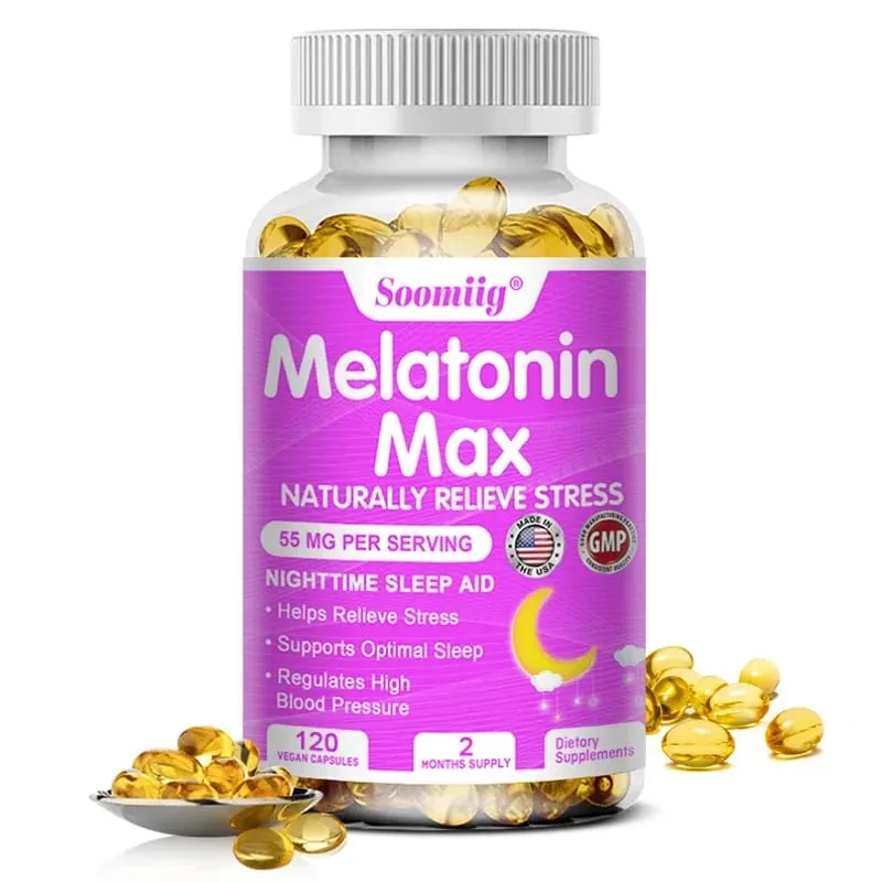 Melatonin - Dietary Supplement To Improve Nighttime Sleep Quality and Improve Insomnia Reduce Waking Time Boost Immunity — image 8
