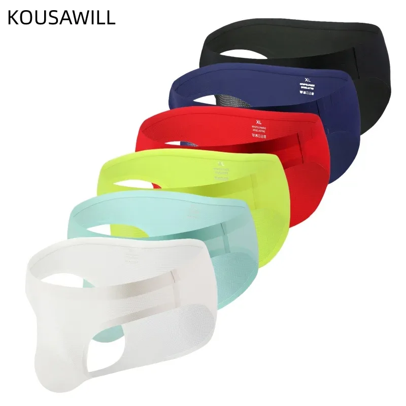 Seamless Briefs Underwear for Men Ice Silk Sexy Underpants Cuecas Ultra-thin Mens Bikini Seamless Lingerie Hombre Slip Male — image 12