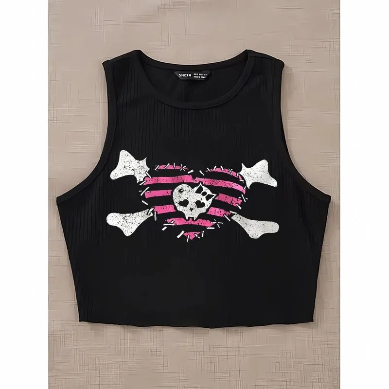 Summer Emo Harajuku 2000s Y2k Tops Sexys 90s Vintage Clothes for Women Women's Top Women Aesthetic Women's Blouses Tanks & Camis — image 2