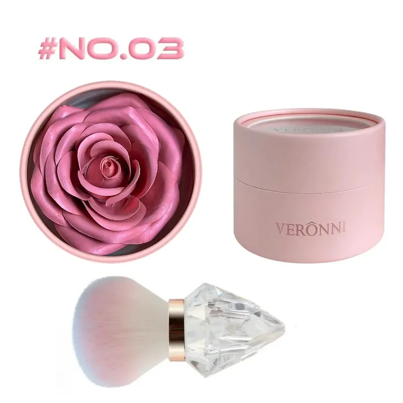 Σετ βούρτσας 4-χρωμάτων με ρουζ και highlighter – Diffused Watercolor Flush Cloud Skin Natural Glow Buildable Soft Texture Spring