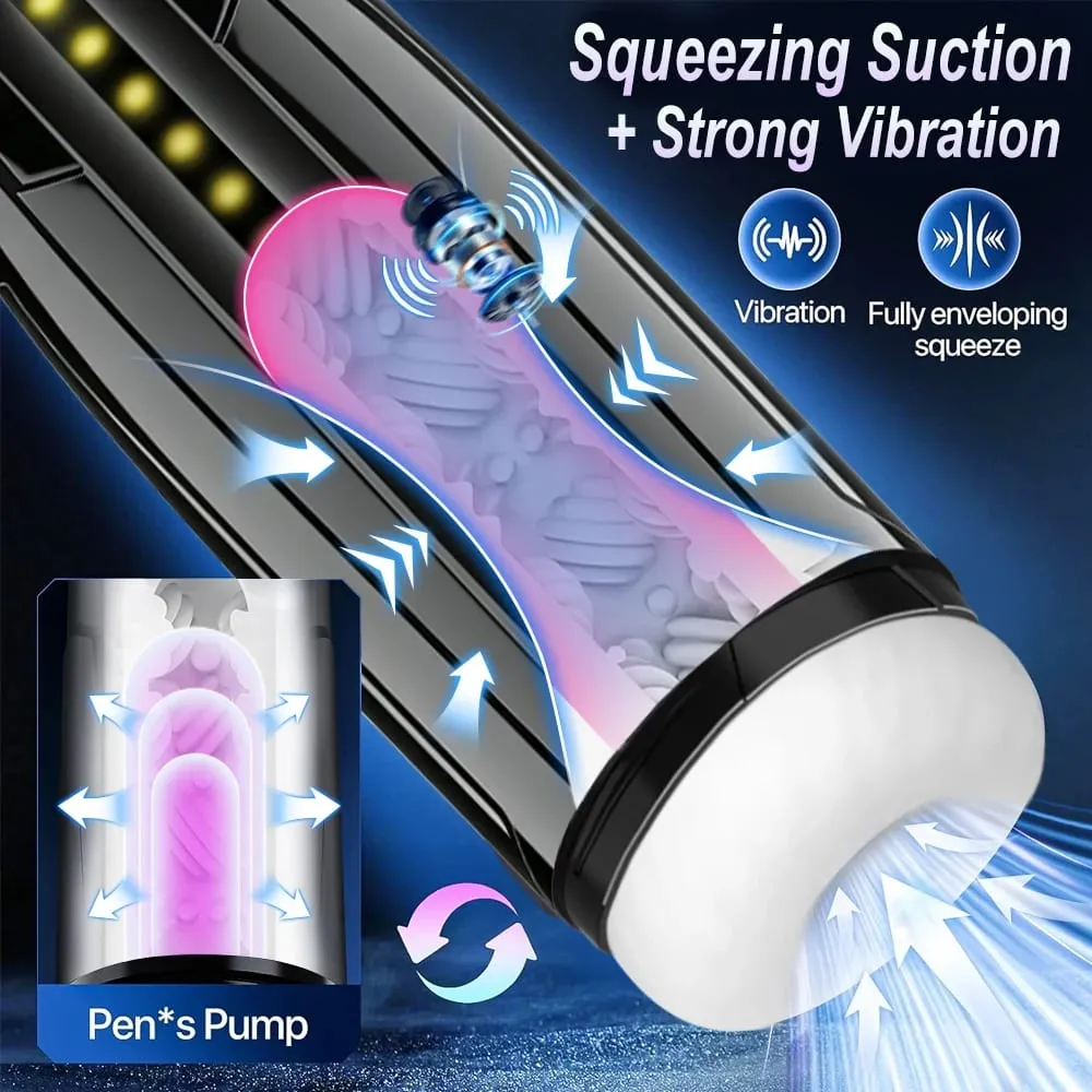 Electric 10 Frequency Telescopic Summing Vibration Massagator Training Masturbator Masturbator ανδρικού πέους