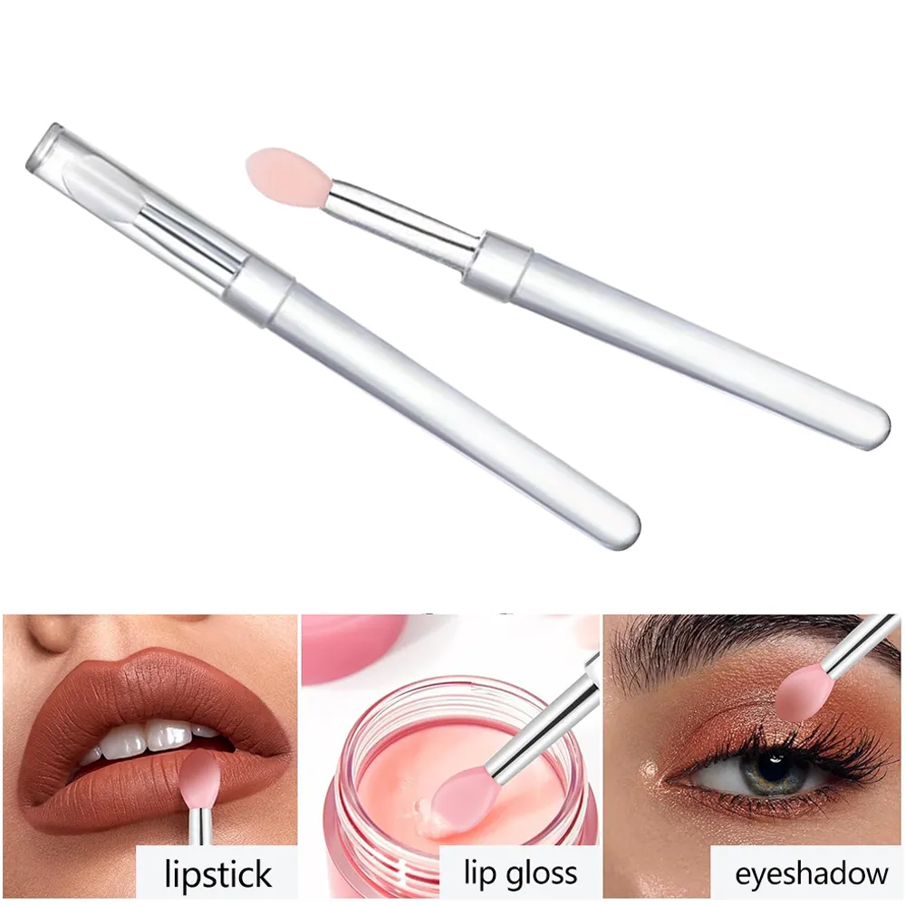 3/15 PCS Silicone Lip Mask Applicator Reusable Lip Brush Transparent Lipstick Tool For Lip Gloss Eyeshadow Brushes Εργαλεία μακιγιάζ