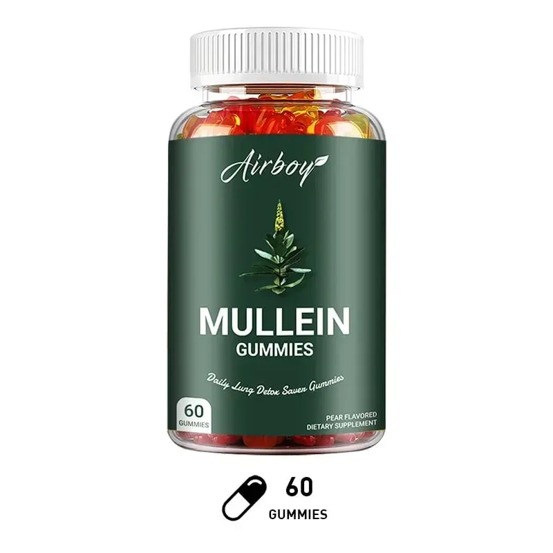 Mullein Gummies - Supports Clear Lungs & Respiratory Health Natural Detoxification Enhanced Immune Function