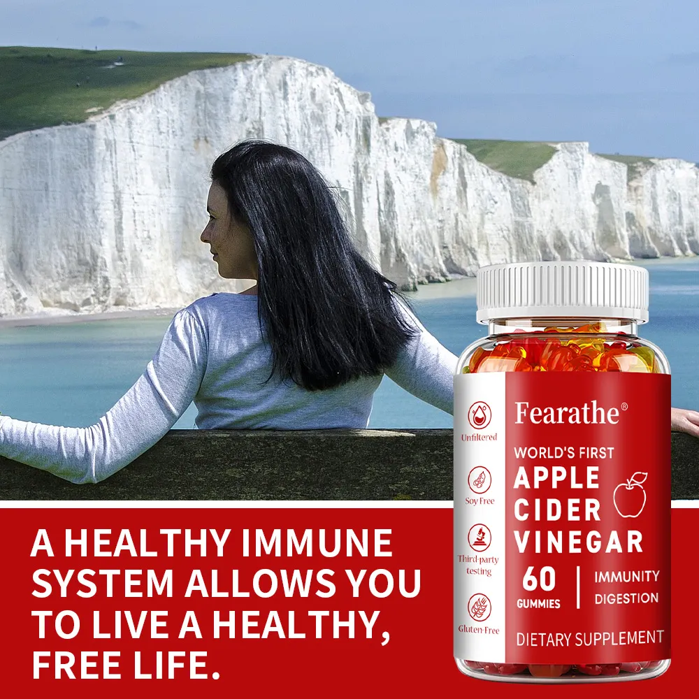 Apple Cider Vinegar Gummies - 60 Vegan Gummies - ACV Supplement for Detoxification Metabolism Energy Digestion & Gut Health — image 2