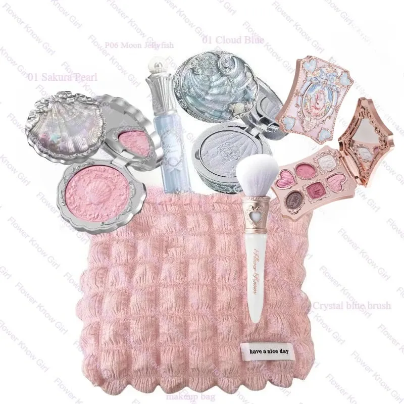Σετ μακιγιάζ Flower Knows Shell's Jewel Collection Full Professional Face Palette Blush Eyeshadow Cream για τα χείλη Σετ βάλσαμου για highlighter — image 10