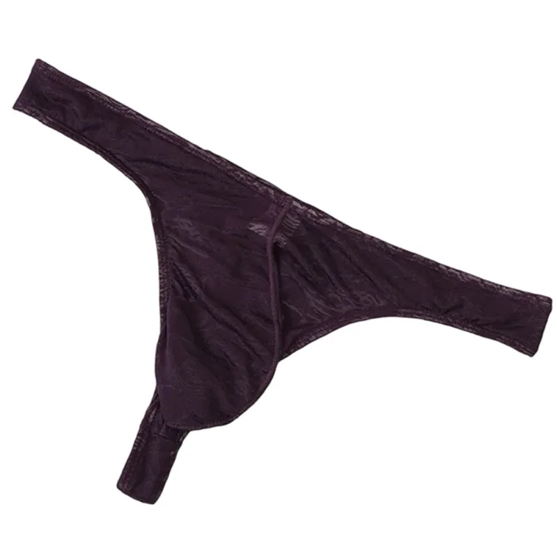 Lelaki Lace Jacquard G-string Seluar Dalam Tinggi Meregangkan Kantung Besar Thong Seluar Dalam Gay Seksi Erotik Seluar Dalam T-belakang — image 15