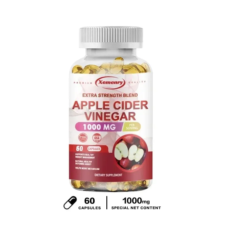 Apple Cider Vinegar Capsules - Fat Burning Detox Slimming Boosts Metabolism Healthy Weight Management — image 8
