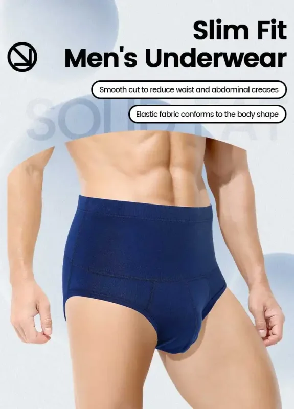 Men's High-Waist Cotton Underwear, Slim-Fitting Waist-Protecting, Plus-Size Warm Triangle Sports Briefs — image 19