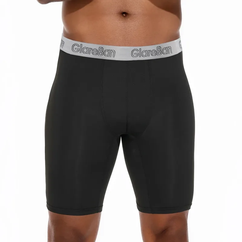 4 Pieces Mixed Colors Quick-Dry Long Leg Boxer Briefs Underpants Underwear For Home And Sports Hight Quality Male Panties Pants — image 7