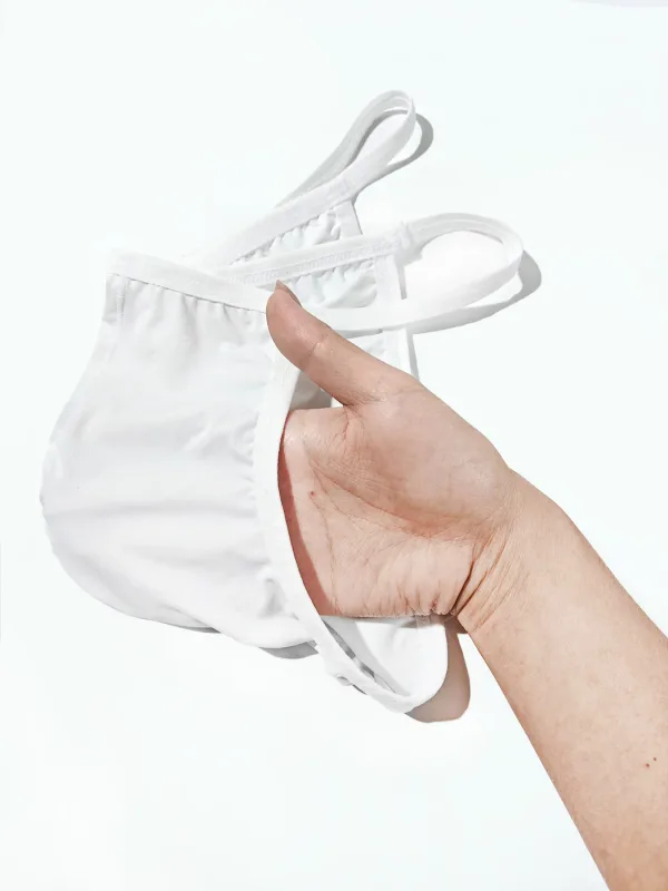 1PC Men's Sexy Low-Waist Briefs with Large Pouch Single Color Thin Belt Comfortable Thin Design for Summer Pure Color Underwear — image 20