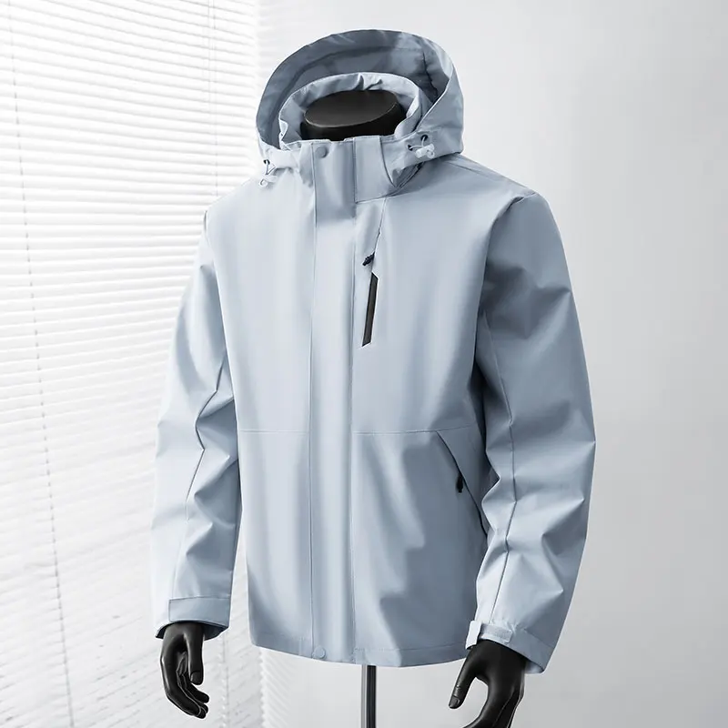 2026 Spring Outdoor Waterproof Jacket Men Hooded Windbreaker Rain Coat Breathable Fishing Camping Tactical Jackets Male Clothing — image 4