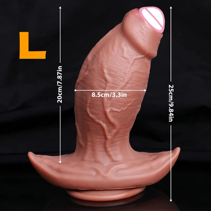 Realistic Flesh Skin Soft Thick Big Dildo Double Silicone Small Penis Woman Man Anal Sex Toy Suction Cup Dick Masturbators Cock