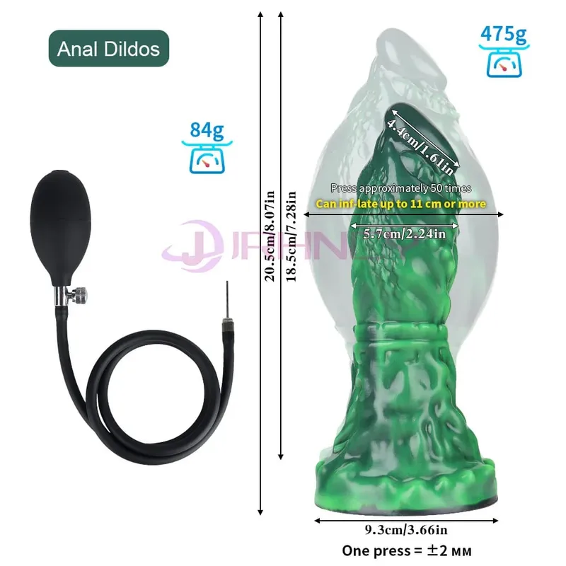 Consoladores anales con nudo de perro, tapón inflable para el trasero, máximo 11cm, tapón de dilatación anal enorme, Juguetes sexuales para mujeres y hombres, masaje de próstata con punto G BDSM — image 10