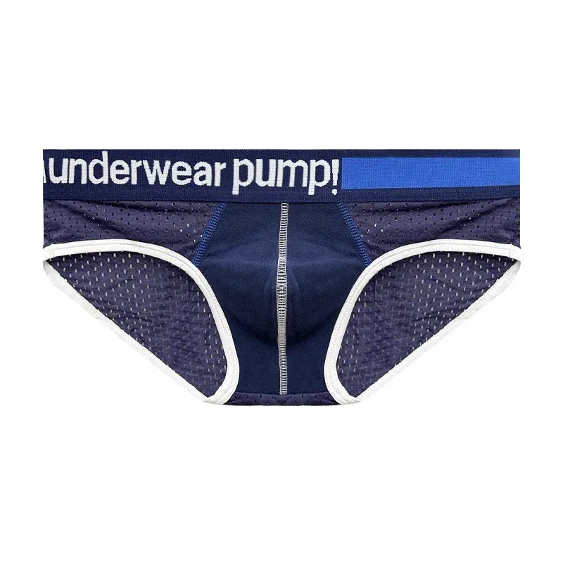 Men's Low Waist Slimming Mesh Briefs U Convex Pouch Elastic Waistband Breathable Colorful Jockstrap Underwear — image 30