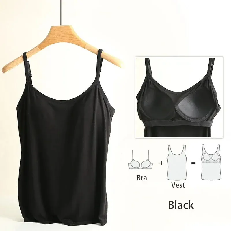 M-3XL Για 35-85kg Modal Plus Size Tank Top with Fixed Cup γυναικείο στήθος με επένδυση εξωτερικά εσώρουχα με κάτω μέρος Χωρίς ένδυση