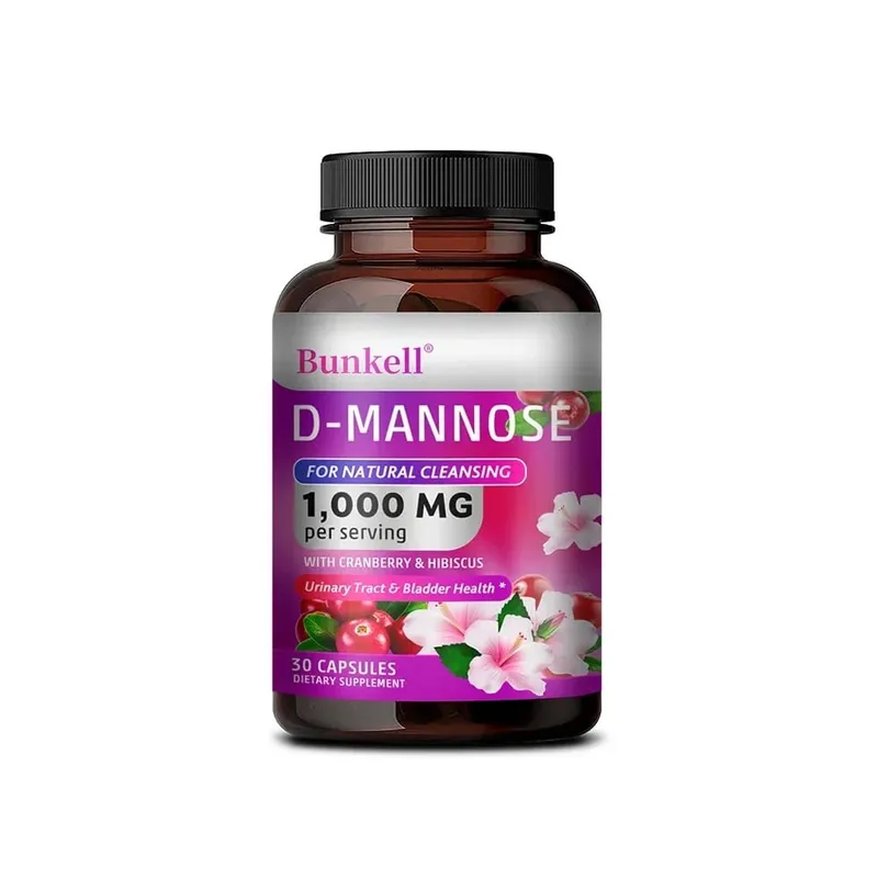 D-Mannose 1000mg קפסולות - חמוציות שן הארי היביסקוס תומכת בריאות שלפוחית השתן ניקוי פנימי וחיסוני — image 9