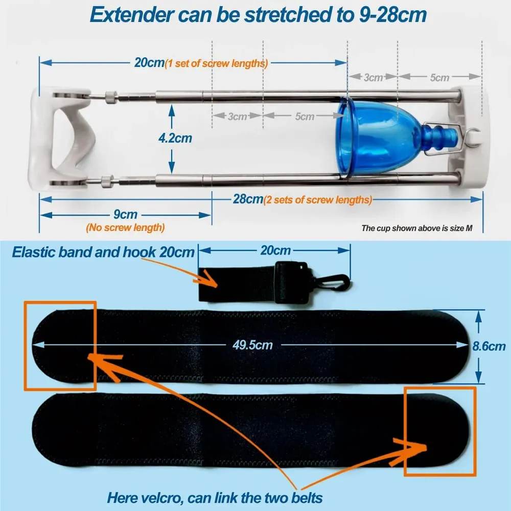 אביזרים עבור גודל Master Stretch Penis Extender Extlarger System צעצועי מין משאבת פין לגברים חגורת שרוול לשיפור המתיחה — image 5