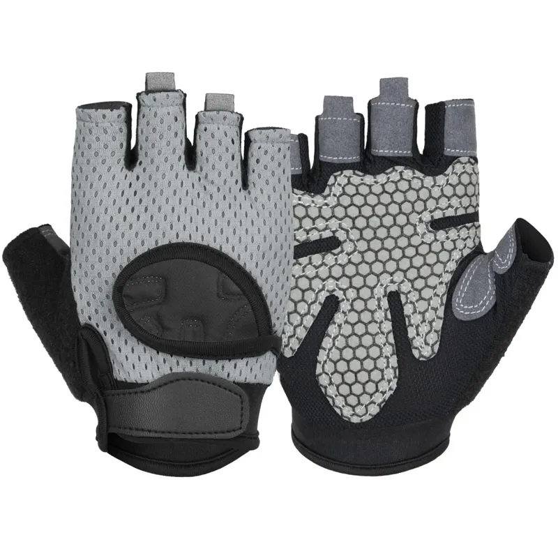 Anti Slip Shock Breathable Half Finger Gloves Breathable Cycling Gloves Fitness Gym Bodybuilding Crossfit Exercise Sports Gloves — image 8