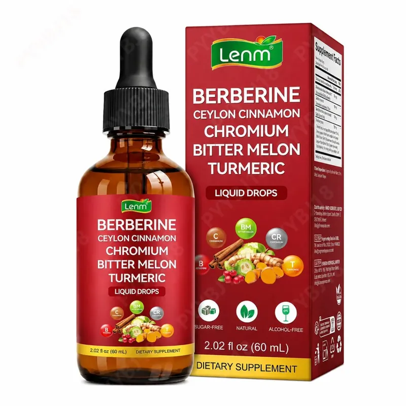 Berberine Liquid Drops Chromium & Ceylon Cannamon Supports Vitality Metabolic Wellness Health Digestive Health Χωρίς Ζάχαρη Μη ΓΤΟ 60ml