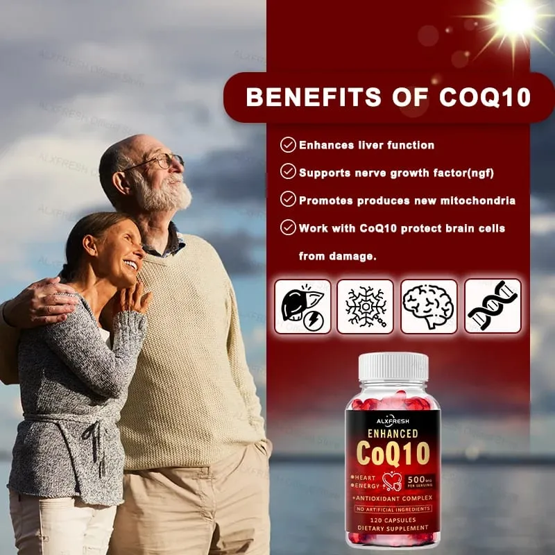 COQ10 כמוסות לשיפור תאי עצב במוח המיטוכונדריה תנועתיות זרע איכות הביצית הקלה על עייפות הורדת לחץ דם