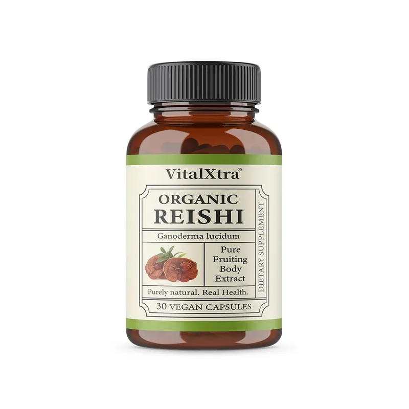 Reishi Mushroom Capsules 1000mg Ganoderma Lucidum Υποστηρίζει την χαλάρωση του ανοσοποιητικού υγείας τον ύπνο και τη φυσική ενέργεια Vegan μη ΓΤΟ — image 8