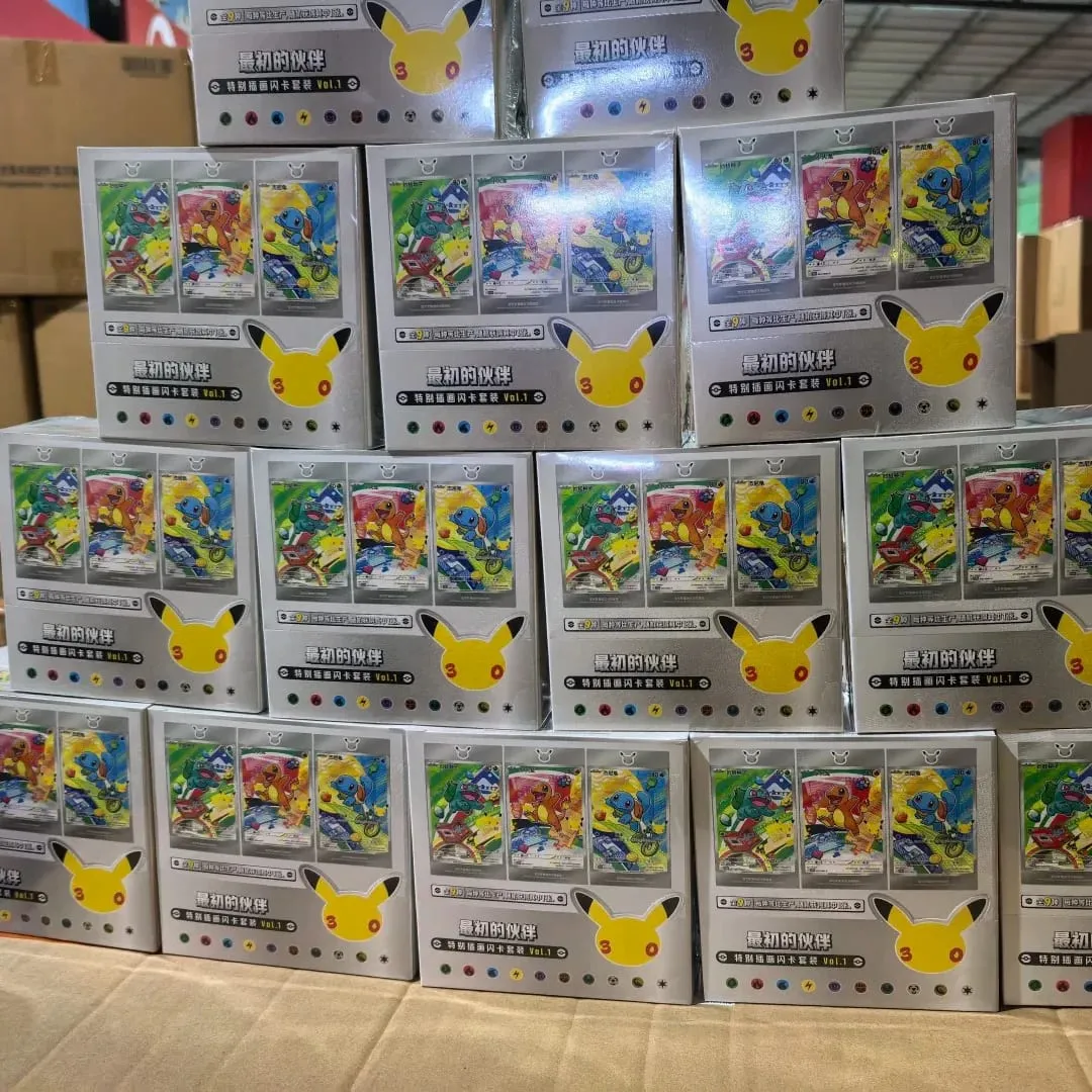Hot 100% Official Pokemon 30th Anniversary Box Set Simplified Chinese PTCG Gem Pack Original Partners Special Illustration Cards — image 4