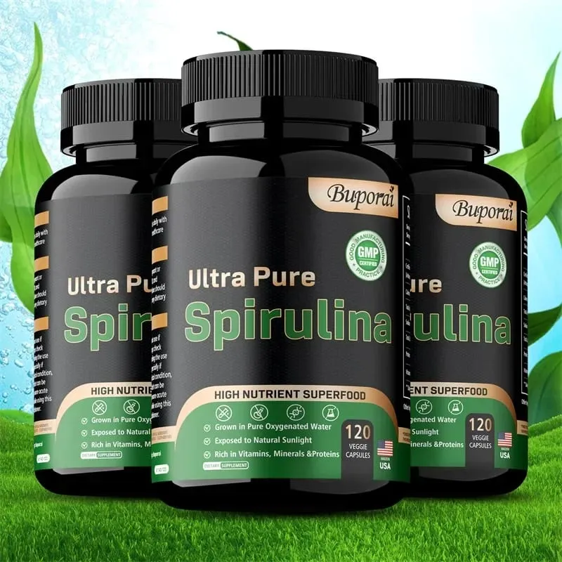 Organic Spirulina - Detoxification Immune System Cardiovascular Antioxidant Improve Digestive HealthSupplementsSupplements — image 2