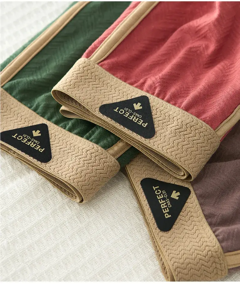 3PC 100% Cotton Men's Underwear Autumn Winter New 10A Antibacterial BoxerShorts Loose Comfortable Men's Quadrangle Underpants