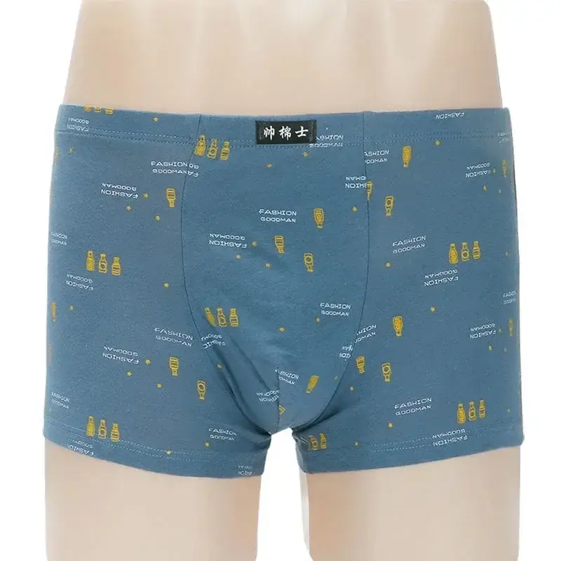 5Pcs/Lot Boxers Men’S Underwear Men's Cotton Boxer Shorts Men’S Boxer Pants Four Corners Loose Breathable Comfortable Shorts