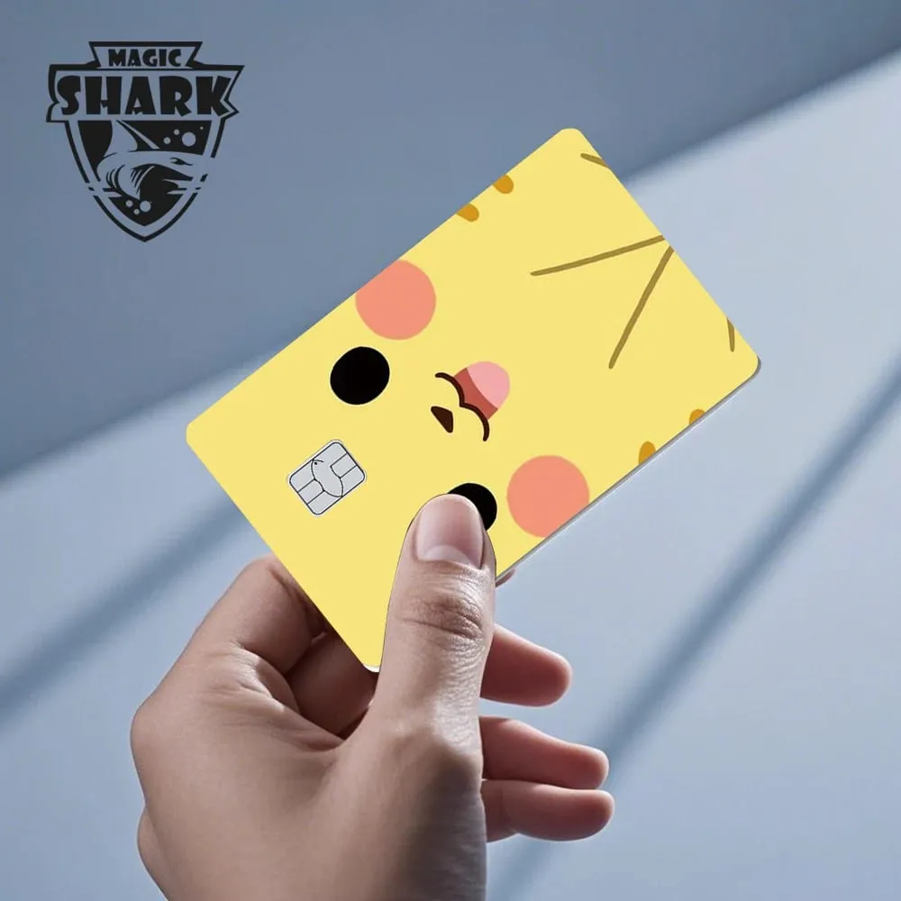 Maigc Shark Cute Pokemons Mewtwo Eevee Pikachu Gengar Sticker Film Cover for Debit Credit Card No Fade — image 3
