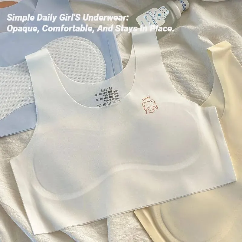 Εσώρουχα 3 τεμάχια Teenagers Comfortable Breathable Simple Training Best Soft Elastic Skin Friendly εσώρουχα για κορίτσια Χωρίς ατσάλινο δαχτυλίδι