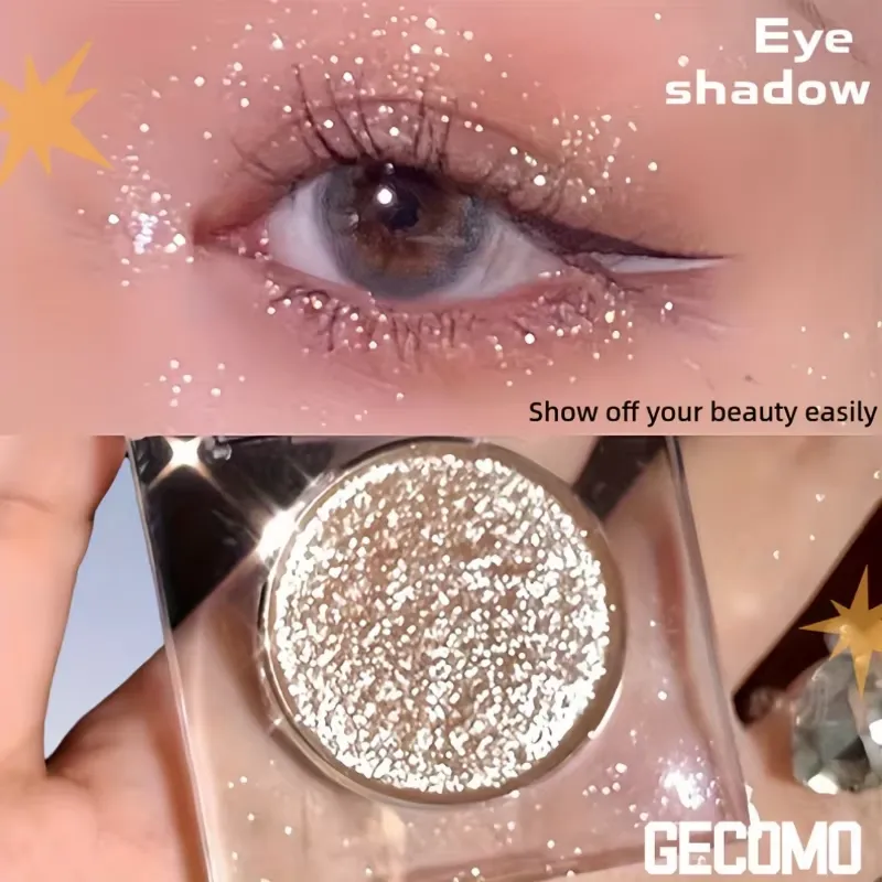 Σκιά ματιών με λάμψη μεγάλης διάρκειας - Radiant High Shine Finish Instant Highlighting Effect Sparkling Powder Eye Shadow for Party — image 4