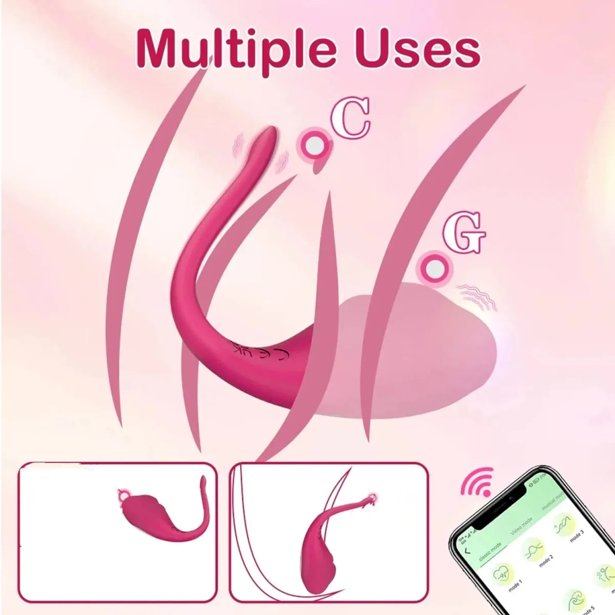 Wearable Women Egg Vibrator Wireless App Control G Spot Vaginal Stimulator Πρωκτικό δονούμενο μασάζ Παιχνίδι σεξ για ζευγάρια