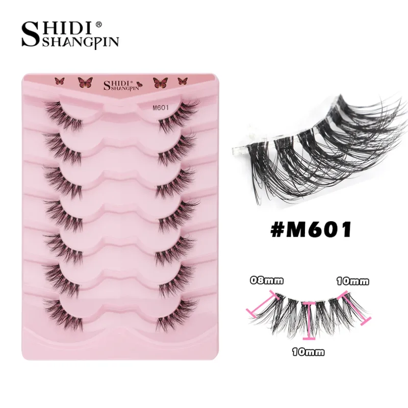 Half Lashes Cat Eye Lashes 3D Natural Finged End Eye Elong Lashes Fox Eye Lashes Faux Mink Lashes Μακιγιάζ — image 28