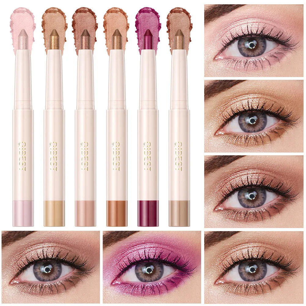 1Pc Shiny Champagne Eyeliner Pencil Glitter Eye Shadow Lying Silkworm Pen Waterproof Beauty Cosmetics Women Makeup — image 1