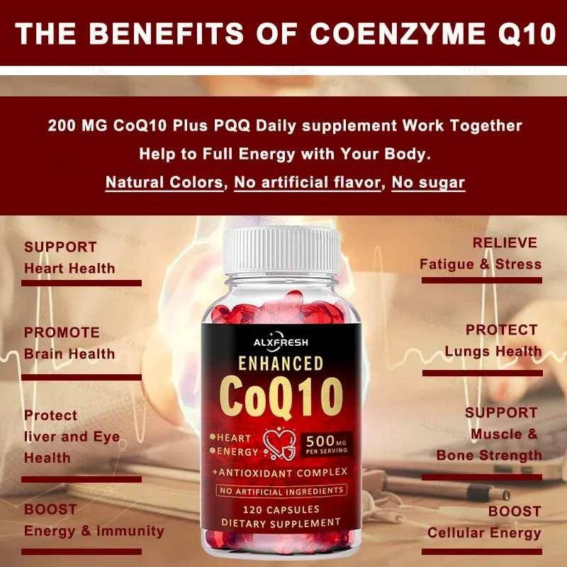COQ10 כמוסות לשיפור תאי עצב במוח המיטוכונדריה תנועתיות זרע איכות הביצית הקלה על עייפות הורדת לחץ דם