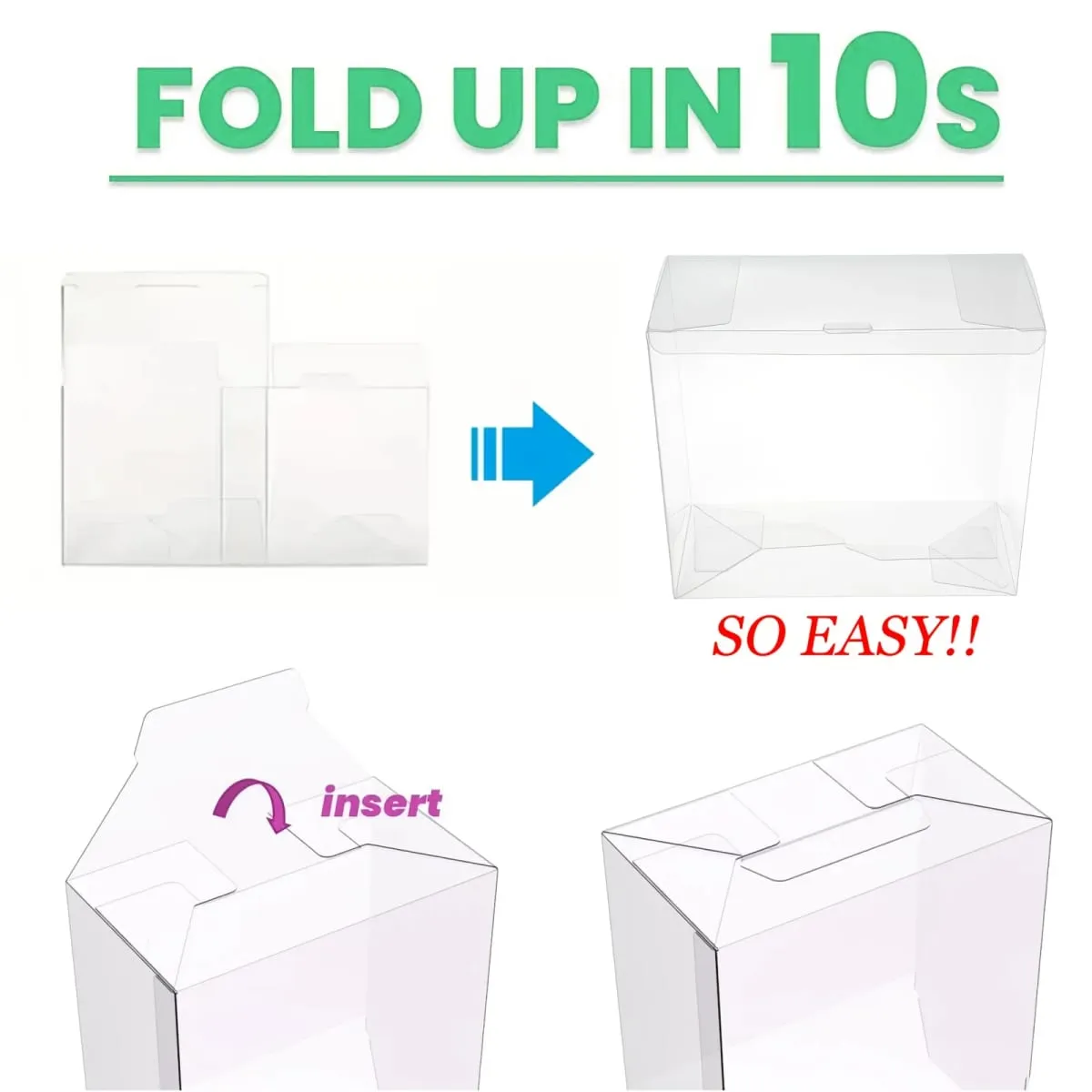 5/10 τμχ Clear PET Booster Box Protector Case for PTCG TCG Cards Ανθεκτικό στις γρατσουνιές Display Storage Shell for Trading Cards