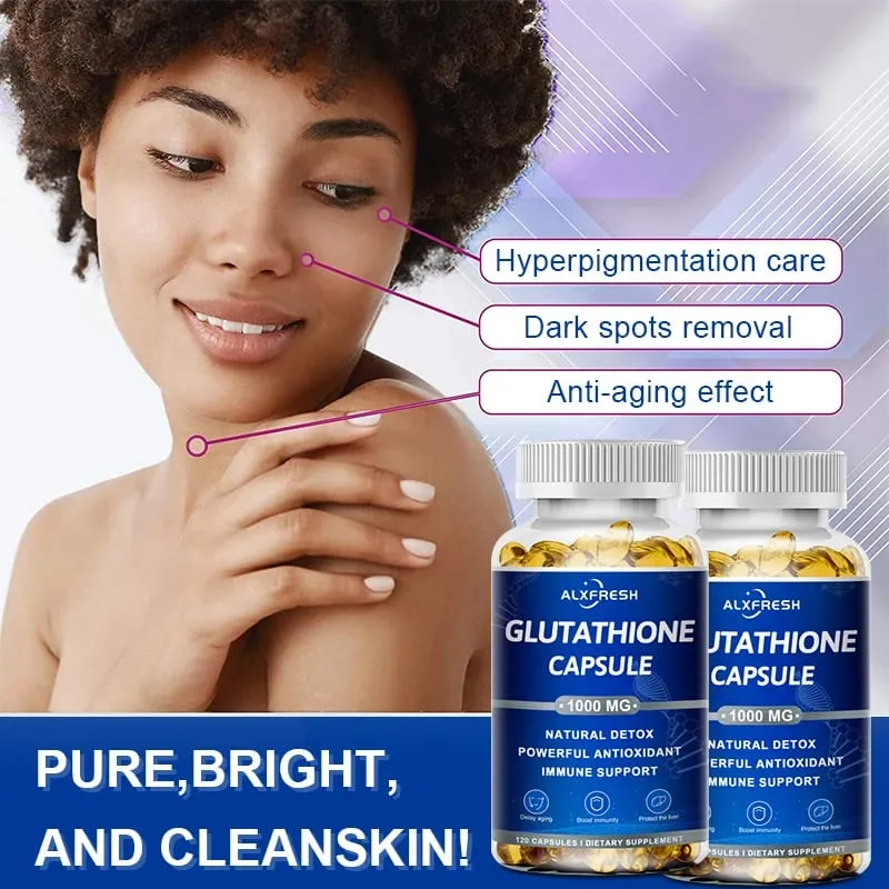 Glutathione Capsules Antioxidant Supplements Enhance Immune System and Skin Health Whitening Beauty Skin Care and Anti-aging