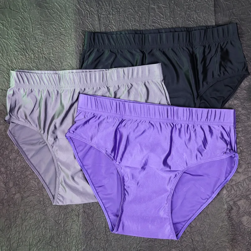 new Mens Briefs Underwear Satin-like Breathable Low-Rise Underpants Male Panties Men's glossy underwear — image 29