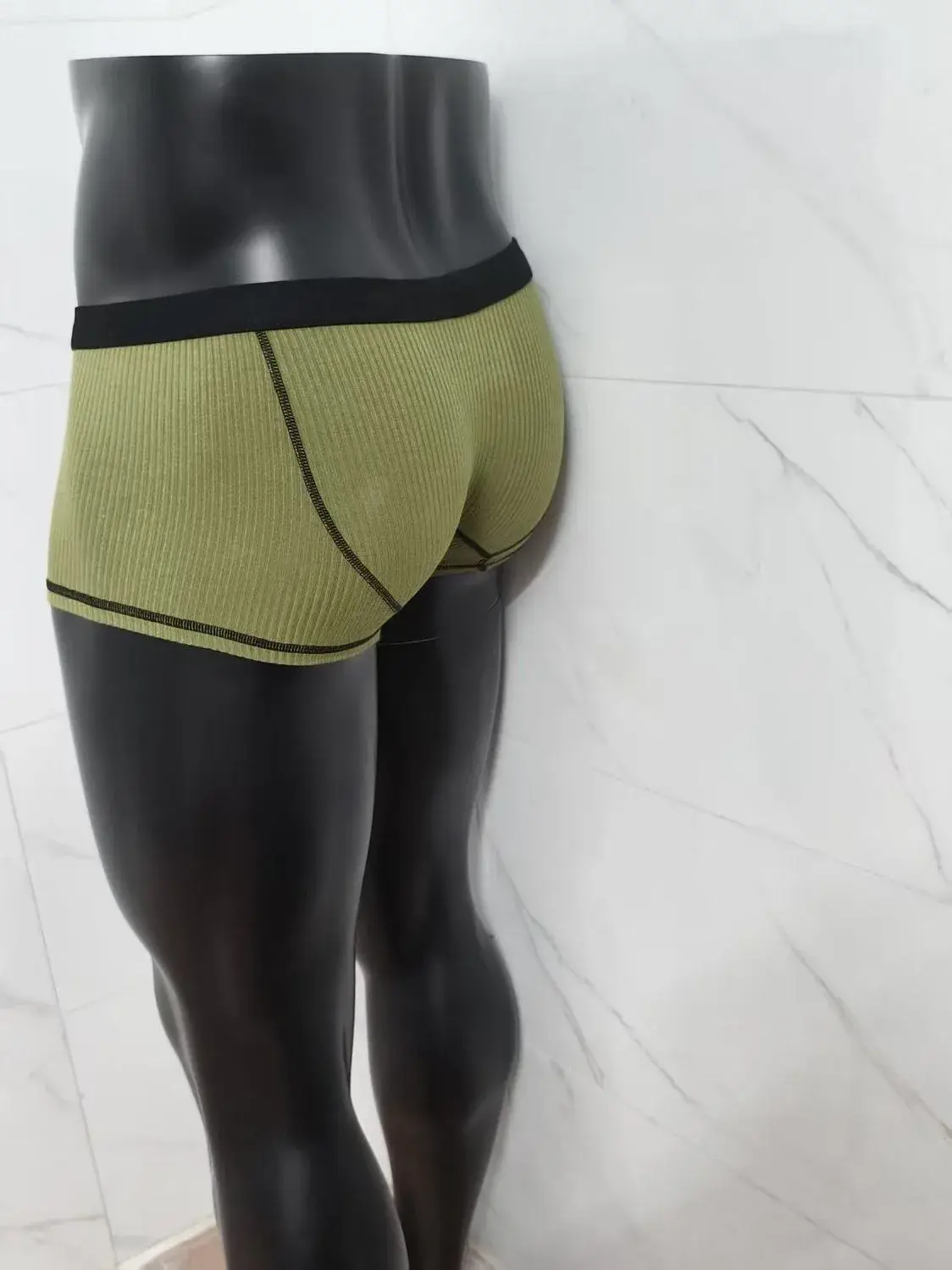 Men's underwear with large scrotal pocket and large stretch flat-leg pants — image 8