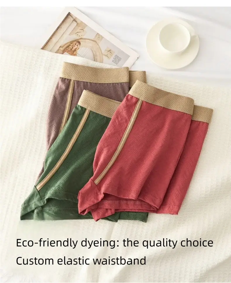 3PC 100% Cotton Men's Underwear Autumn Winter New 10A Antibacterial BoxerShorts Loose Comfortable Men's Quadrangle Underpants