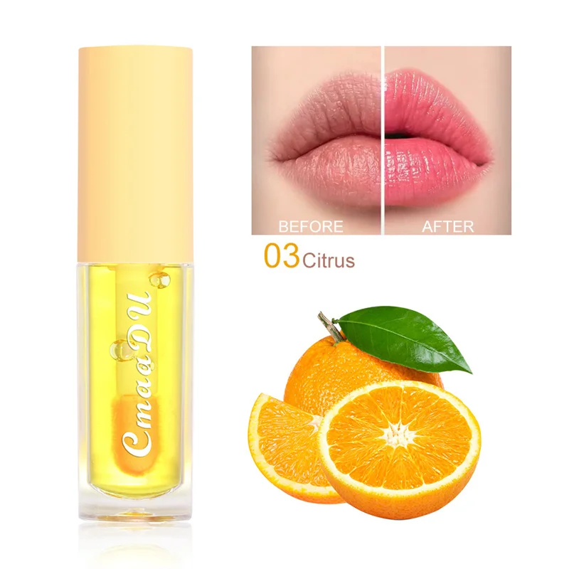 Φρούτα που αλλάζει χρώμα για τα χείλη Strawberry Lip Oil Moisturizing Reduce Lips Liquid Liquid Liquid Waterproof Jelly Plump Lips Care