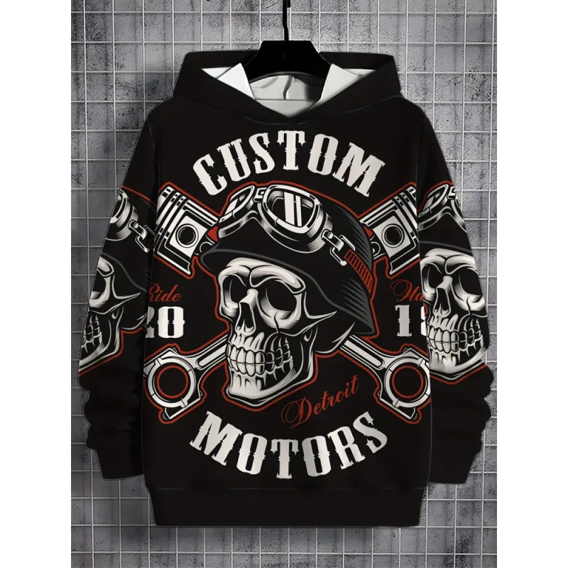 Sweat-shirt imprimé crâne et Rose en 3D, vêtements de sport avec cordon de serrage, hauts à manches longues, sweat à capuche pour hommes, vêtements graphiques de rue — image 7