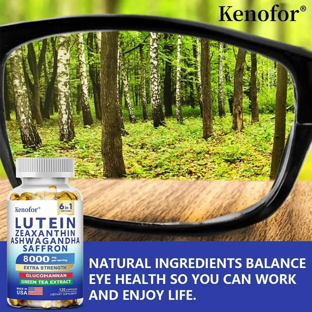 Lutein and Zeaxanthin Supplements 8000mg Per Serving | Essential Eye Vitamins & Vision Health Dietary Supplement NON-GMO — image 3