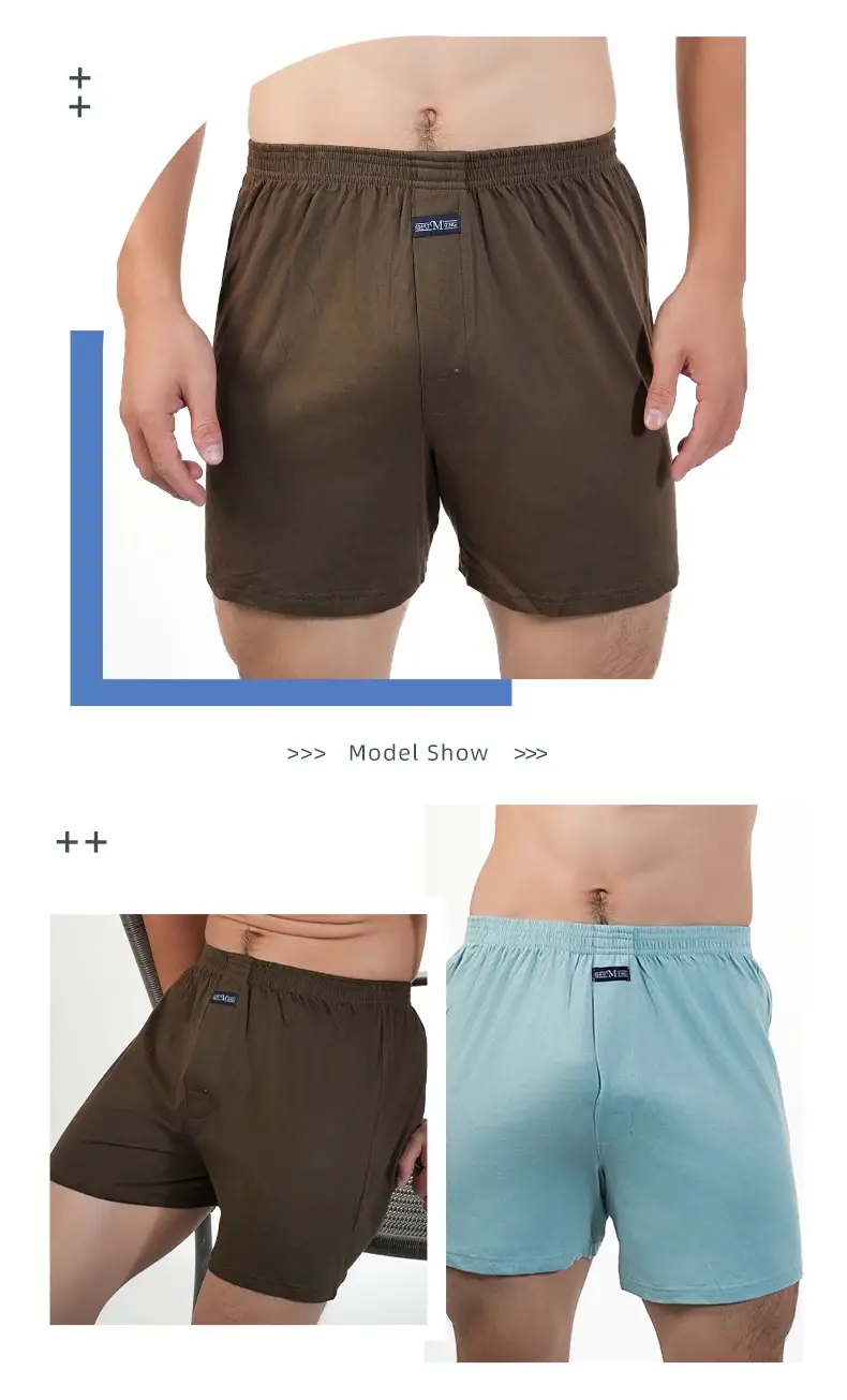 1 Quần Lót Lớn Chắc Chắn Pyjama Đáy Tại Nhà Plus Kích Thước Võ Sĩ Ngắn Gọn Dành Cho Nam Cao Cấp Allo Quần Quần Cotton ngủ Đáy