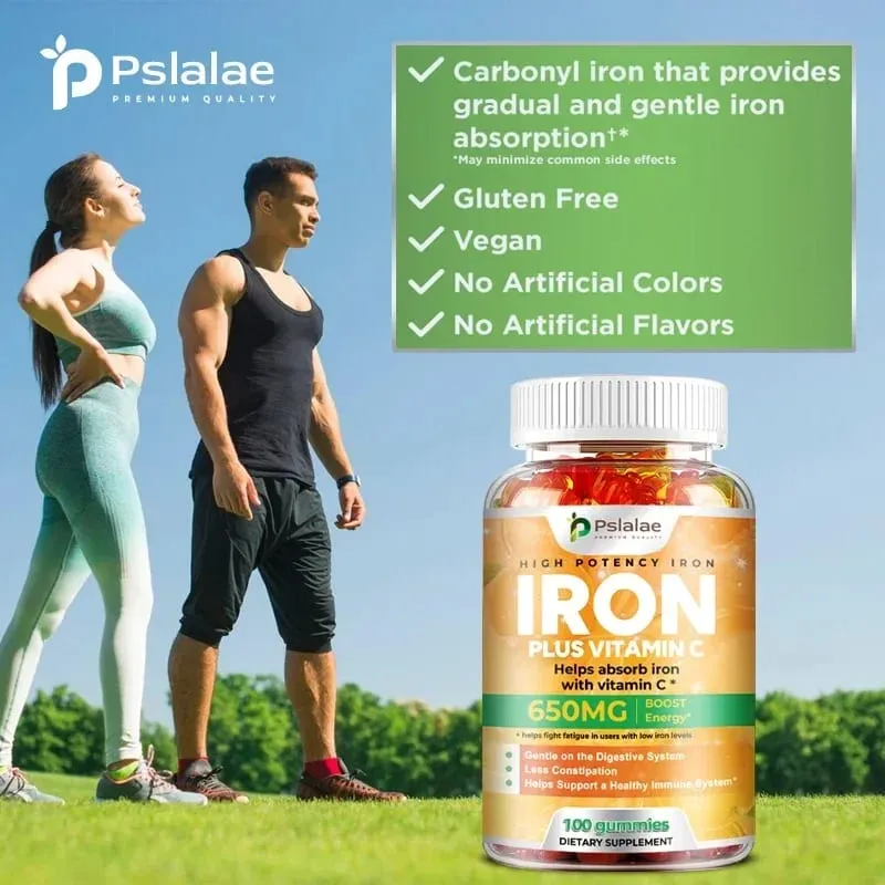 Iron Gummies 650 Mg - Προωθεί την παραγωγή ερυθρών αιμοσφαιρίων Ανακουφίζει από την κούραση Απορροφά απαλά το σίδηρο και βελτιώνει την ενέργεια — image 6