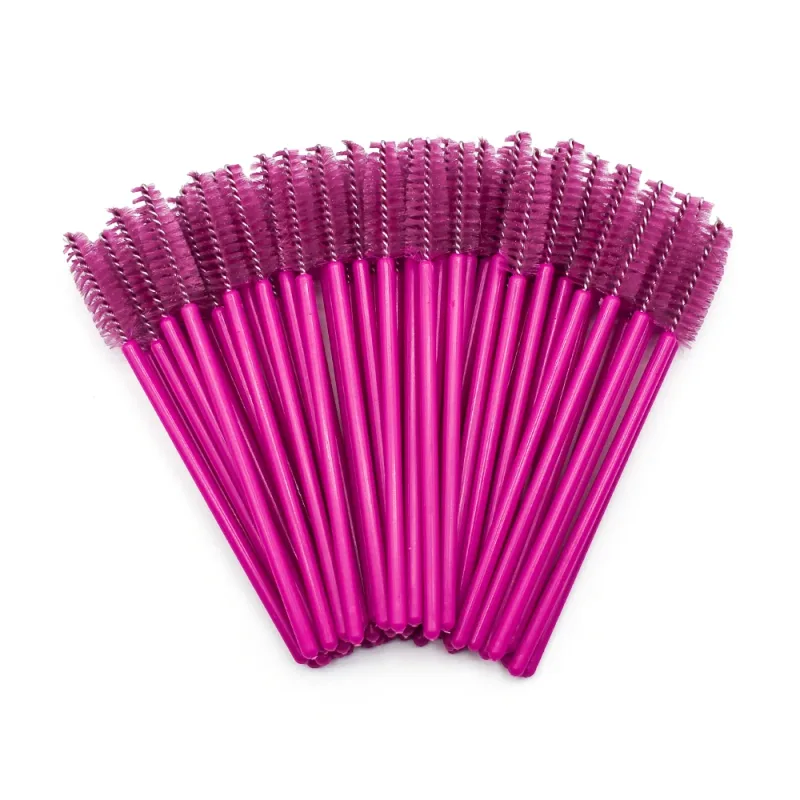 50 τμχ Βούρτσες Βλεφαρίδων μιας χρήσης Extension Rose Red Brush Brush Mascara Wand Eye Lashes Σετ καλλυντικών εργαλείων μακιγιάζ Beauty