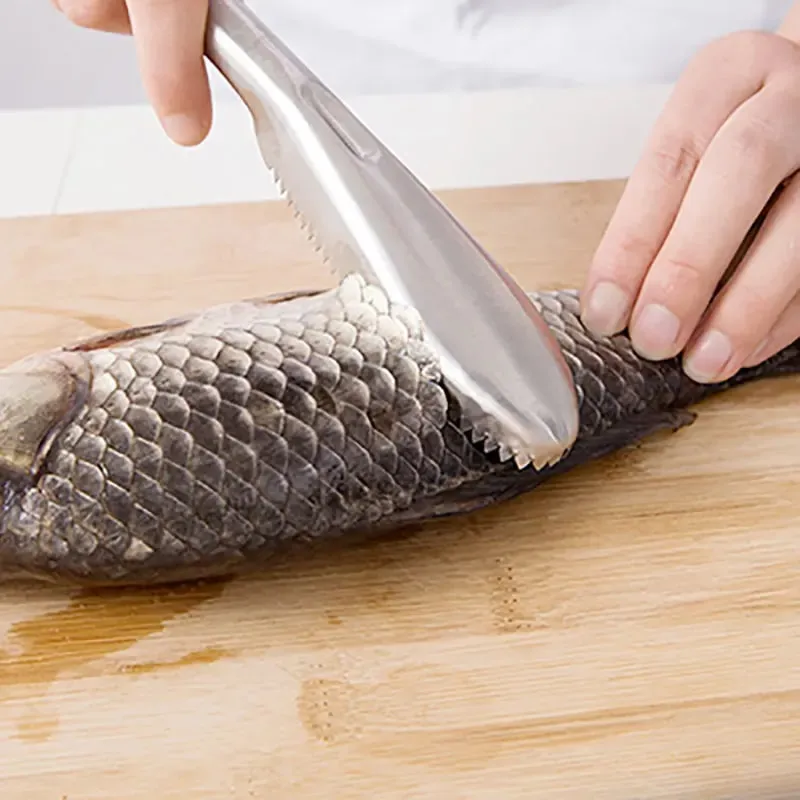Fish Scaler Remover Cleaner with Sawtooth Αφαιρέστε εύκολα τα λέπια ψαριού για την κουζίνα του σπιτιού Καθαρισμός ψαριών Εργαλεία θαλασσινών Καθαρισμός αλάτων — image 7